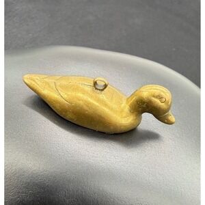 Solid Brass Mini Duck Mallard Figurine Charm Pendant Lucky Duck Gift Jewelry